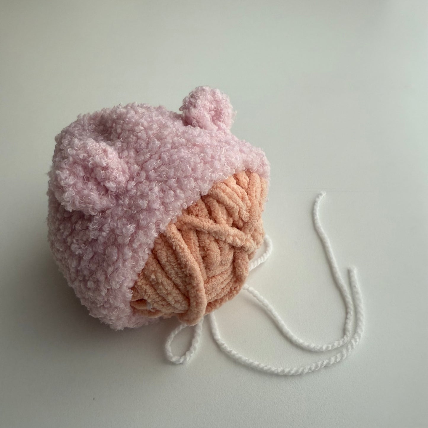 Bear pink Bonnet Newborn Photography Props