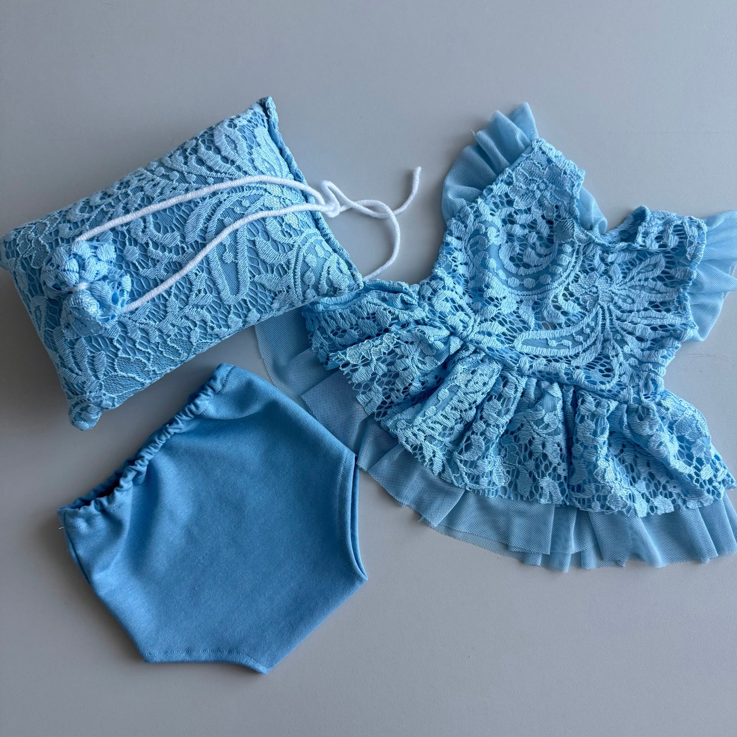 Aria blue Newborn Photography props - Newborn