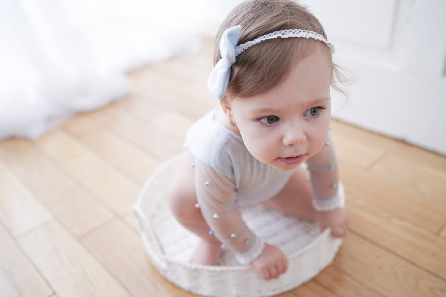 Anne blue Newborn and sitter Photography Prop Outfit For Girl - Sitter