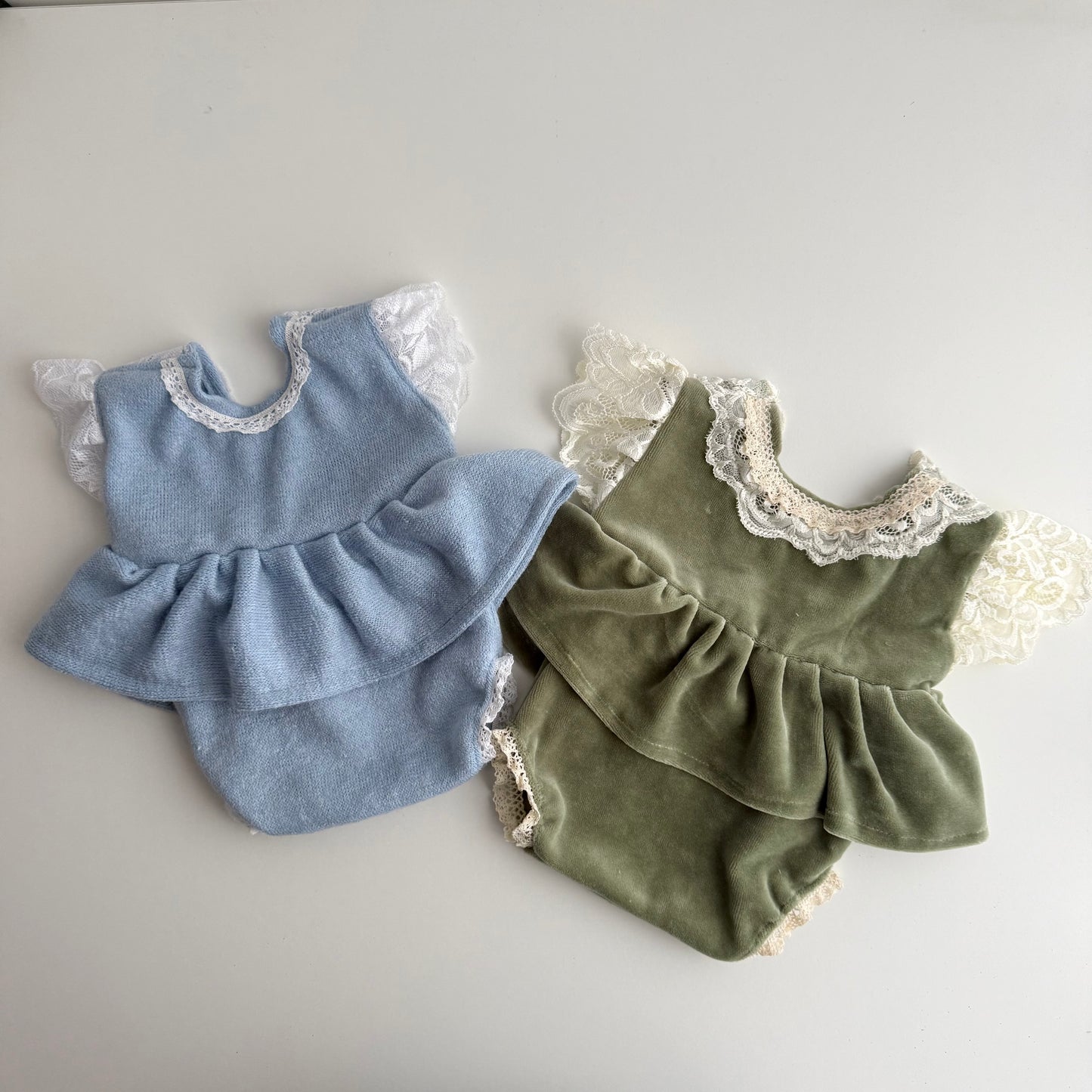 Blue or Olive Newborn Dress Photography Props