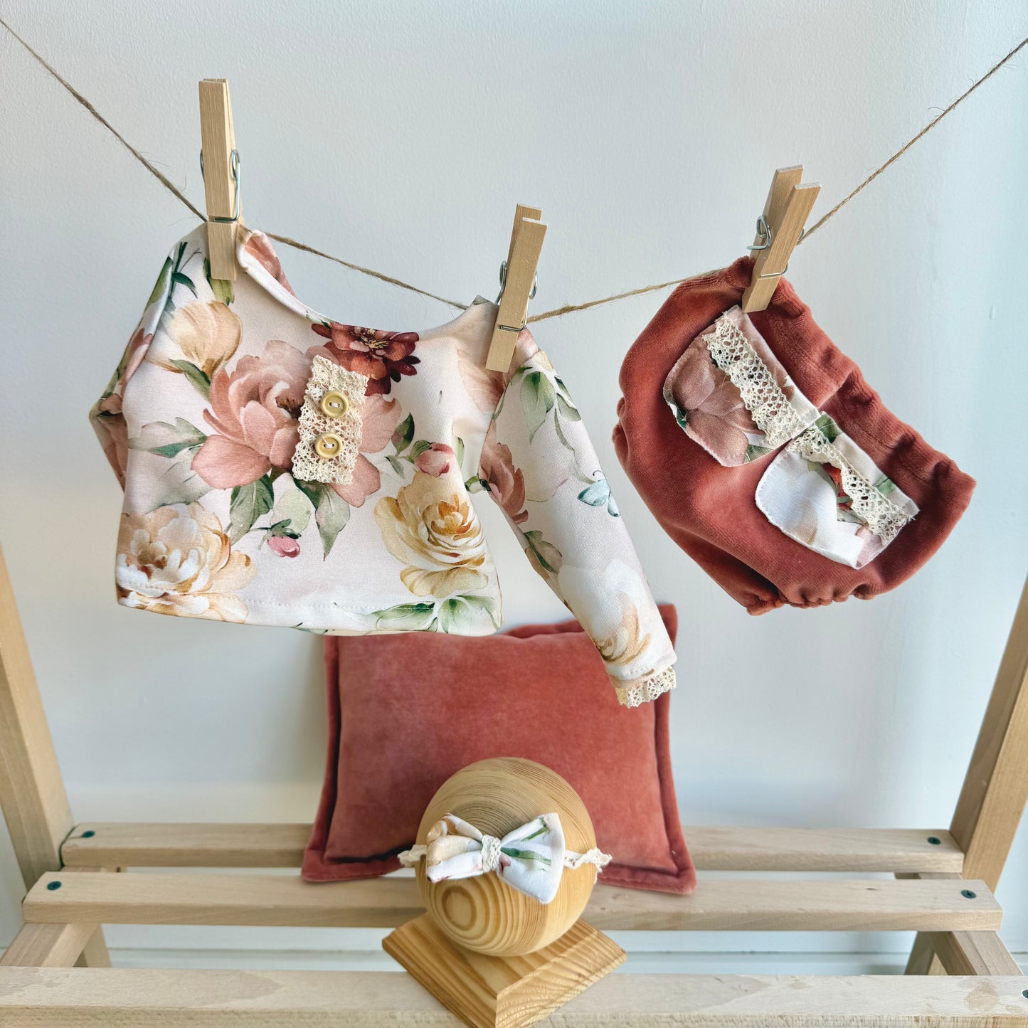 Anabelle Rusty FloverNeugeborenen-Fotografie-Requisiten-Outfit