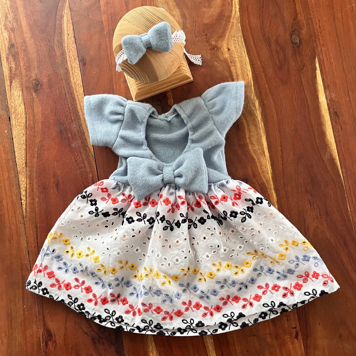 Eva blue red and yellow Newborn Photography Prop Outfit For Girl