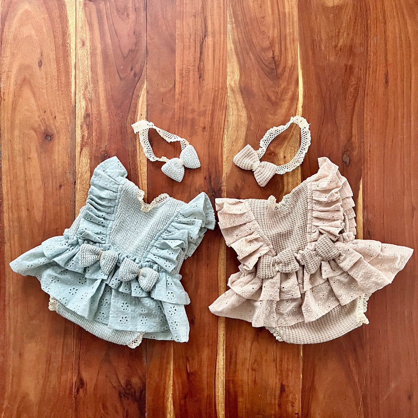 Marika beige ou bleu Accessoires de photographie pour nouveau-né ou baby-sitter