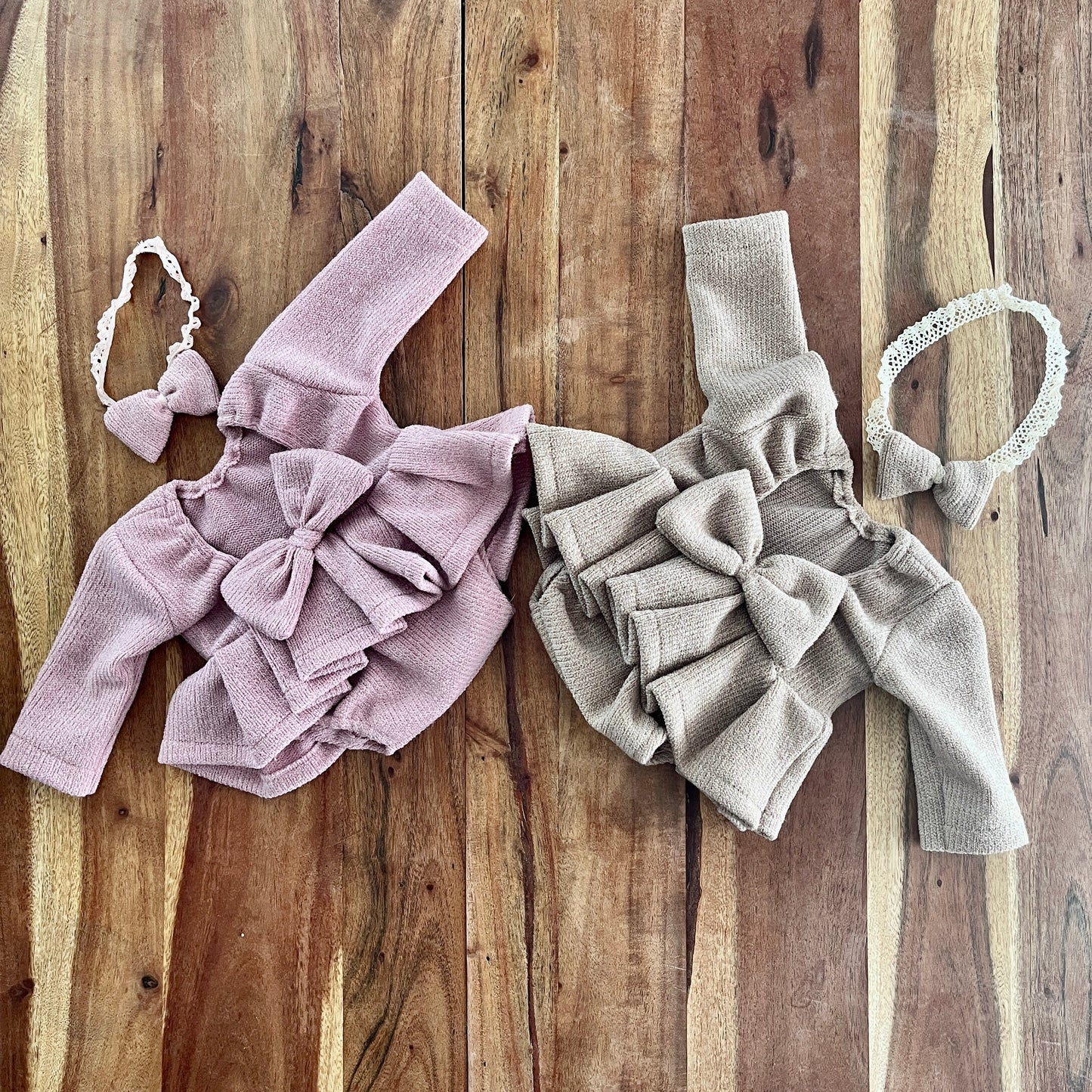 Martha boho beige or pink Newborn or sitter Photography Props 2