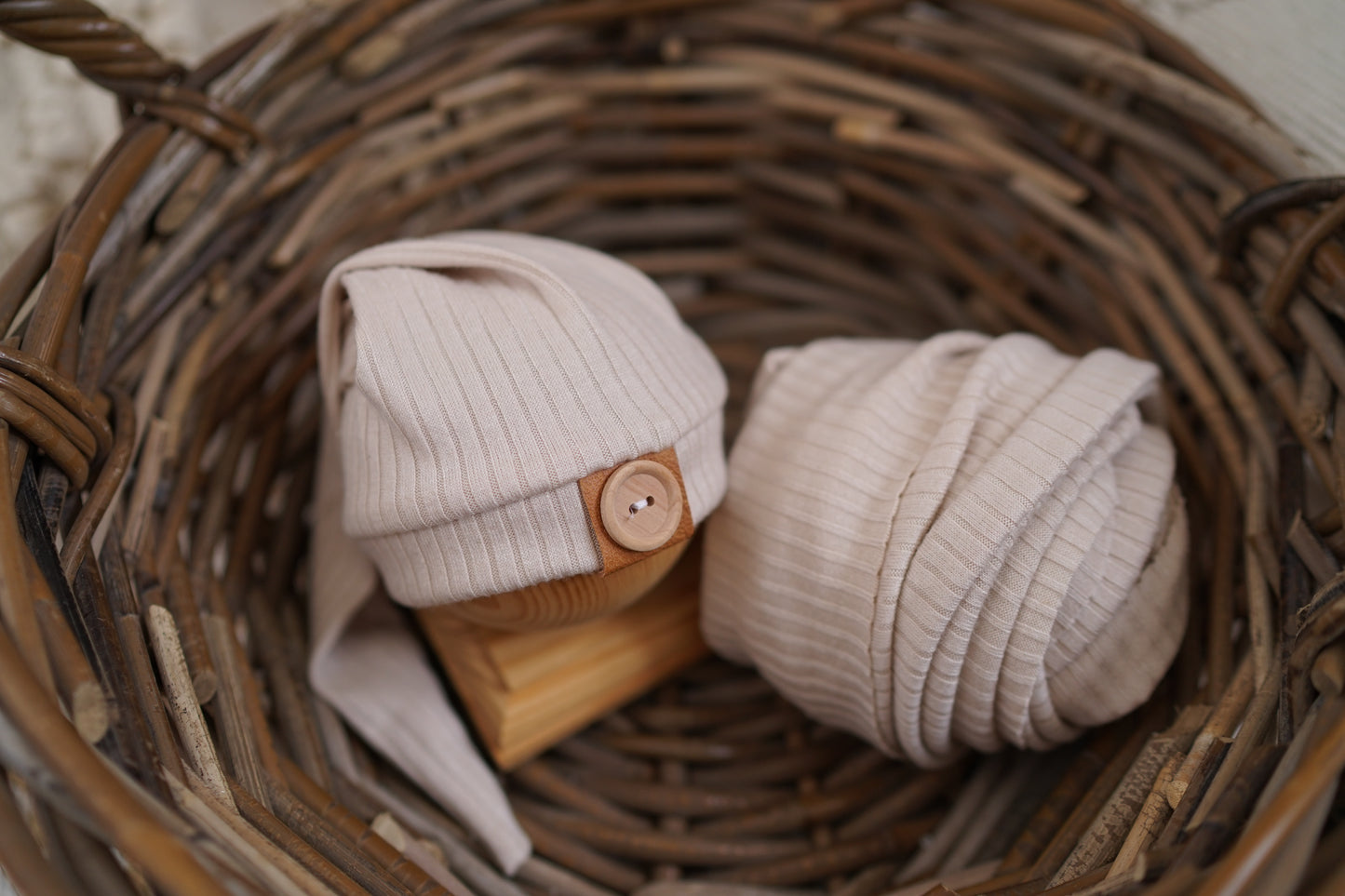 Neugeborenenmütze mit Wickeltuch Neugeborenenfotografie Requisiten 20
