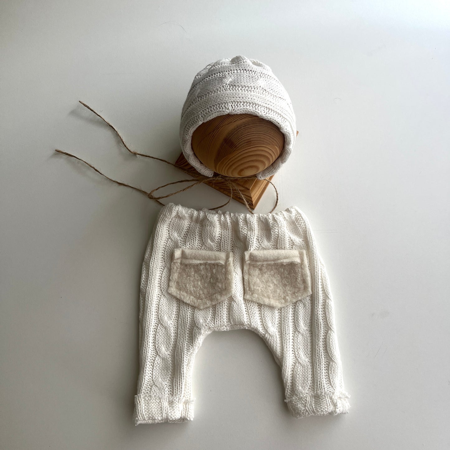 Tresse crème Ben, accessoires de photographie pour nouveau-nés