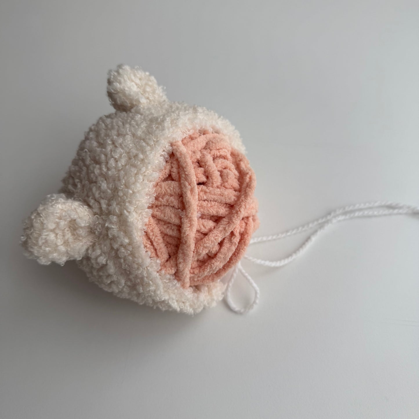 Bear Cream Bonnet Newborn Photography Props