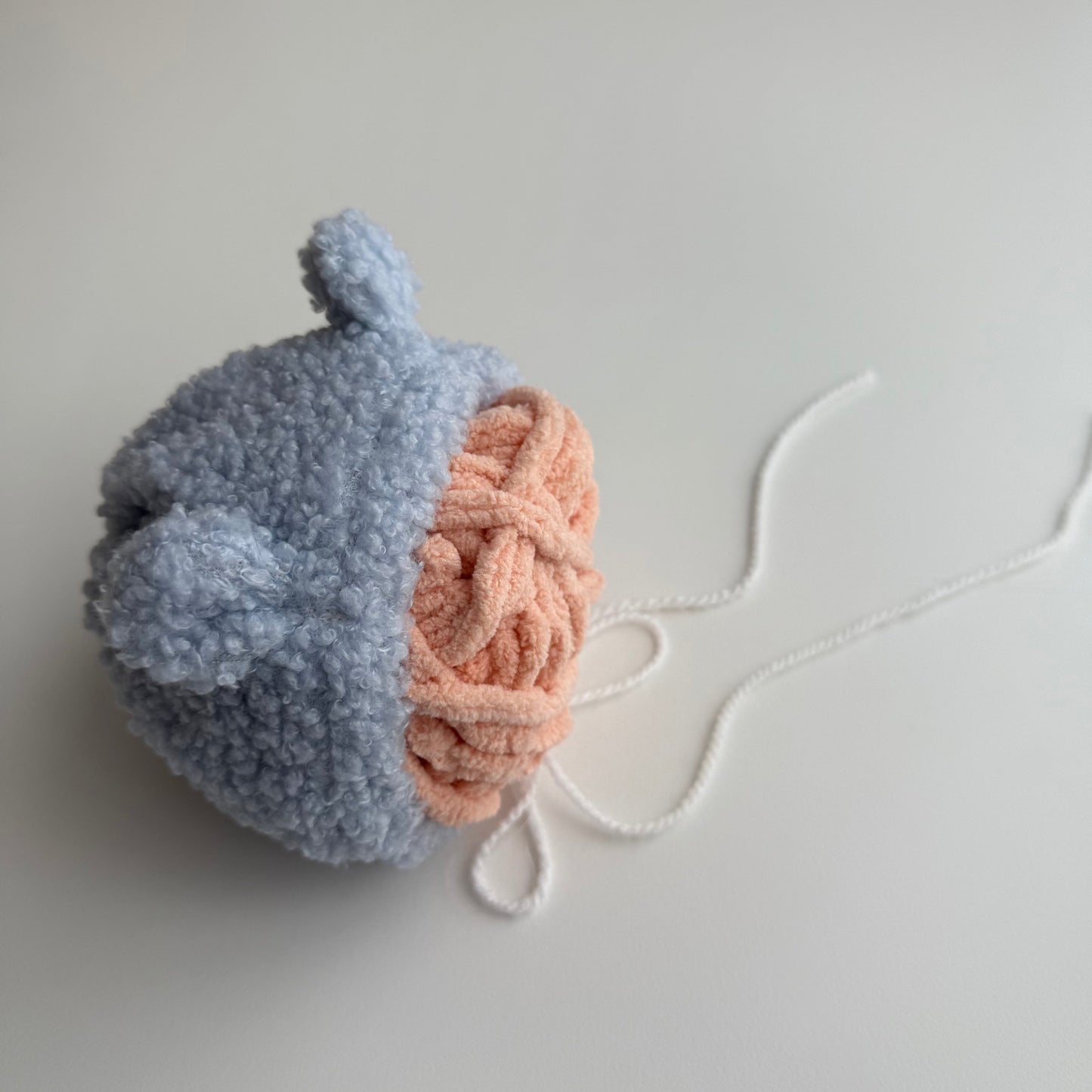 Bear blue Bonnet Newborn Photography Props