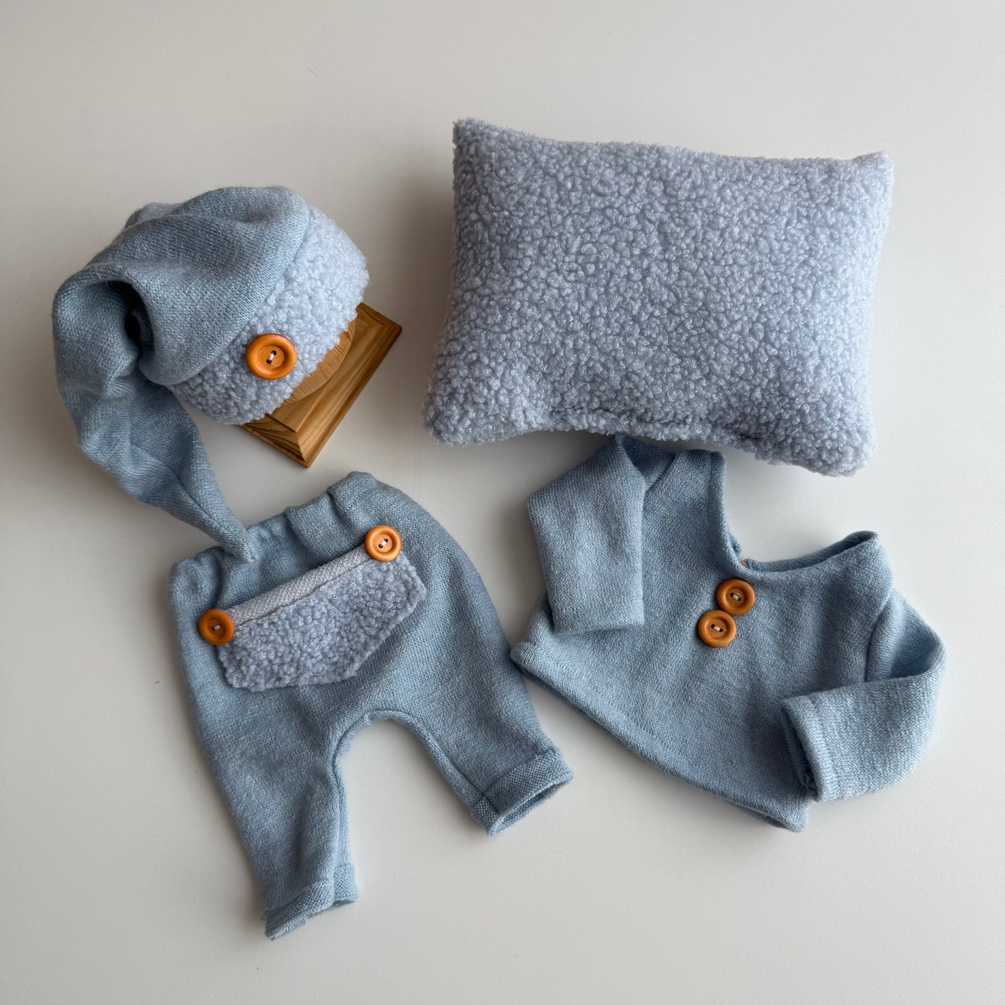 Mateo baby blue Newborn Photography Props