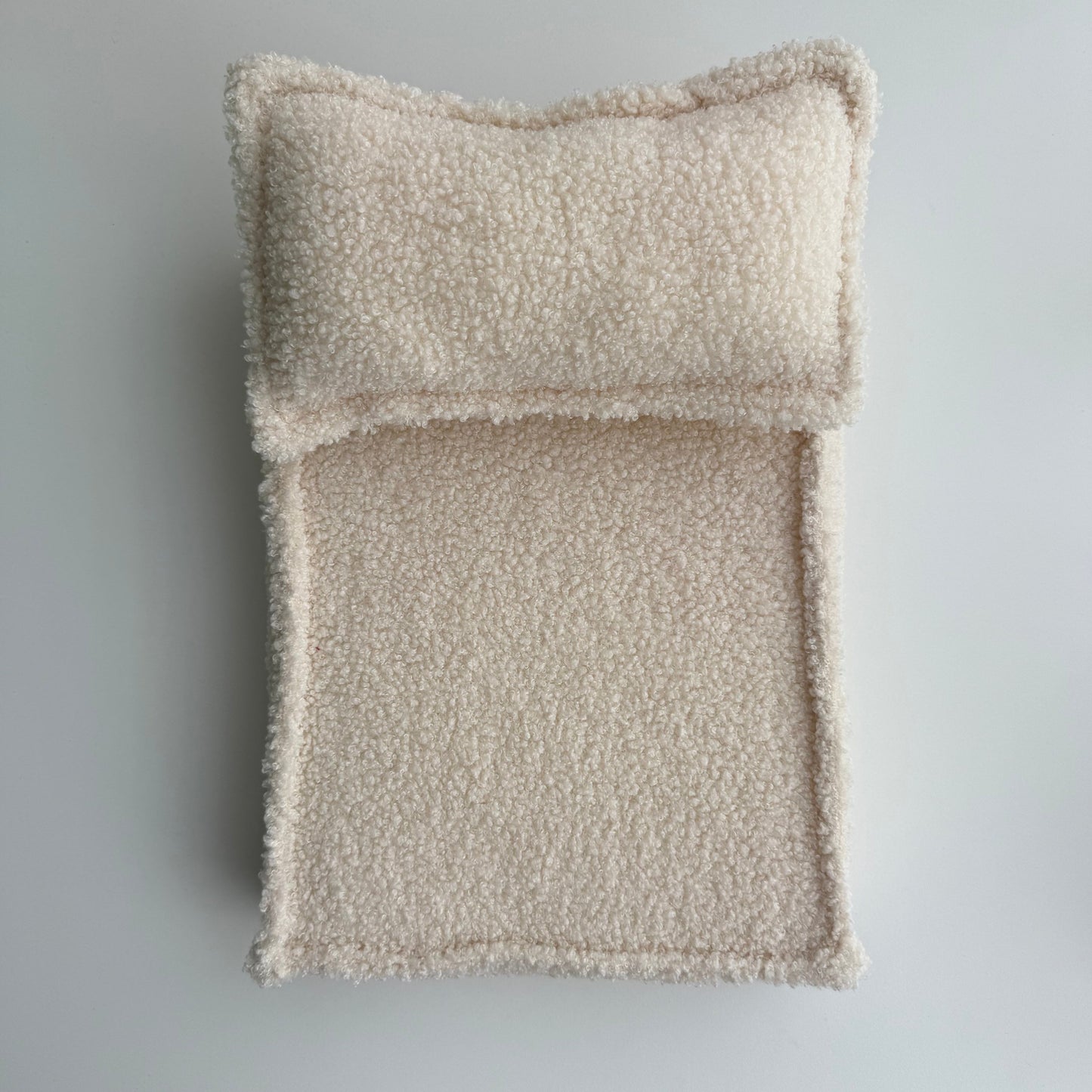 Mattress cover with pillowcase and pocket on the other side. Newborn photography props