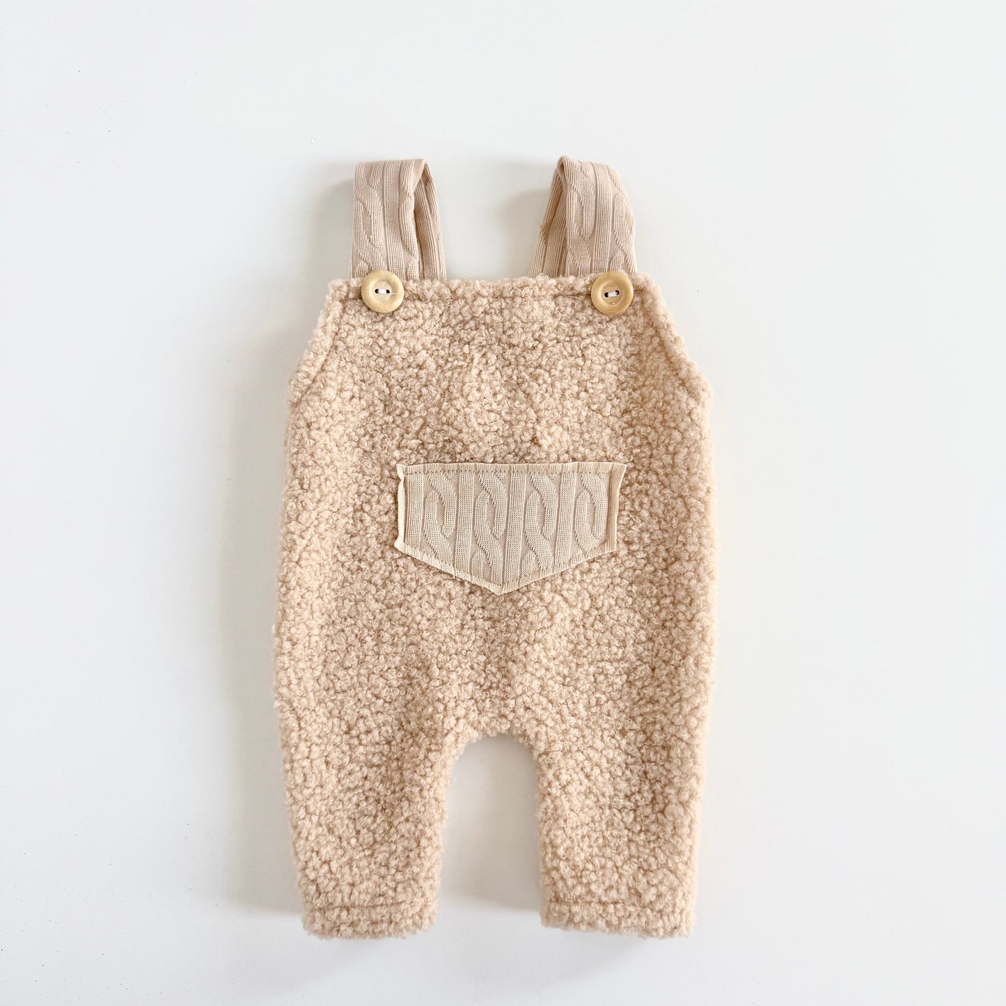 Oatmeal Teddy Overalls