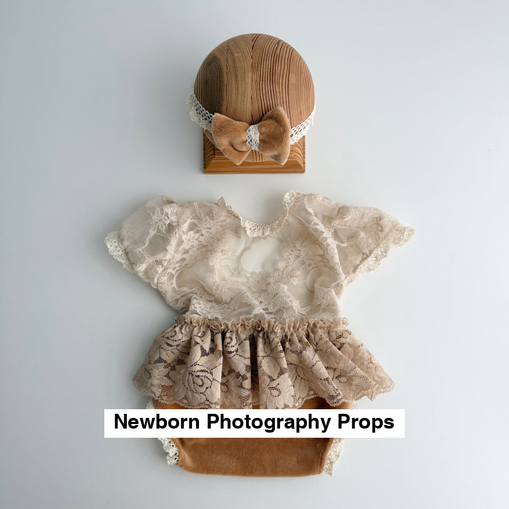 Amey beige boho Newborn Photography Props