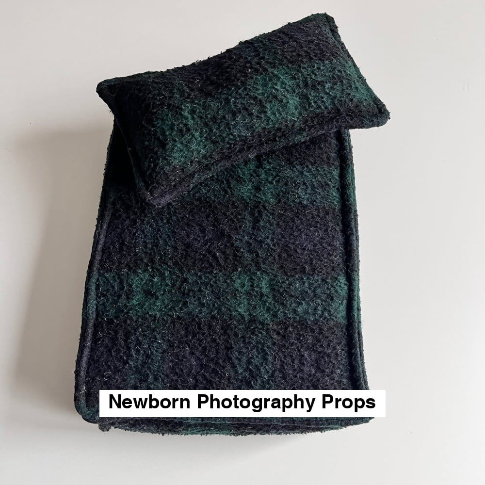 Dark green and black Mattress Set Newborn Photography Props
