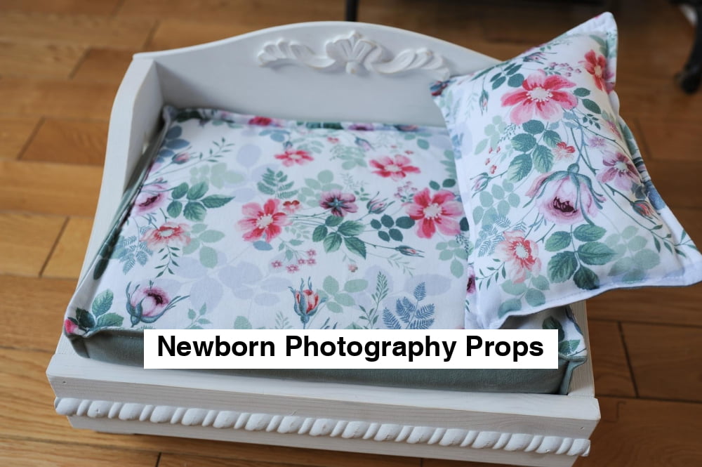Mint / Floral Mattress Set - daliaphotoprops