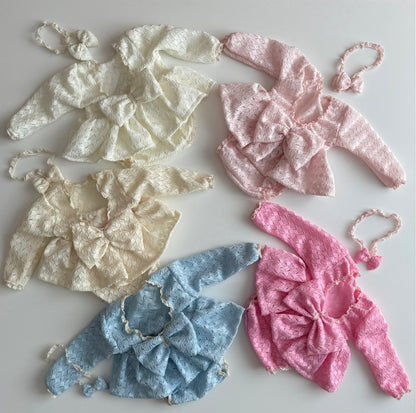 Martha boho lace cream Newborn  Photography Props