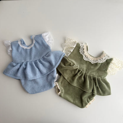 Blue or Olive Newborn  Dress Photography Props
