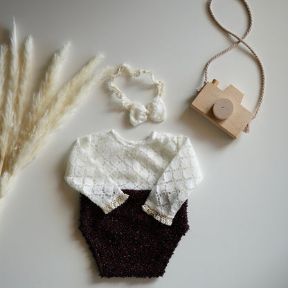 Anne Christmas Neugeborenen-Fotografie-Requisiten-Outfit für Mädchen