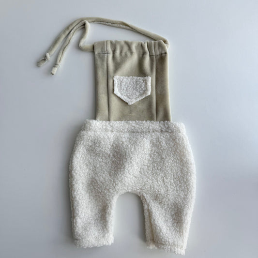 Pistachio Teddy Suspender Pants – Newborn Photography Props