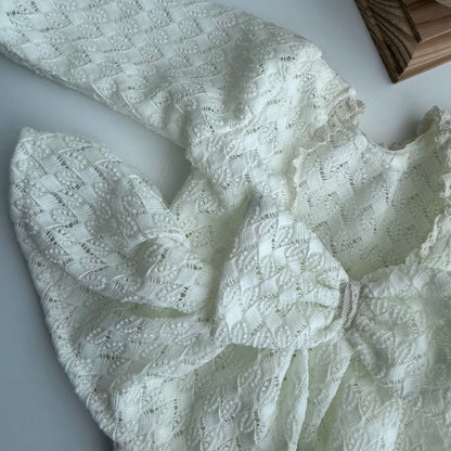 Martha boho lace cream Newborn  Photography Props