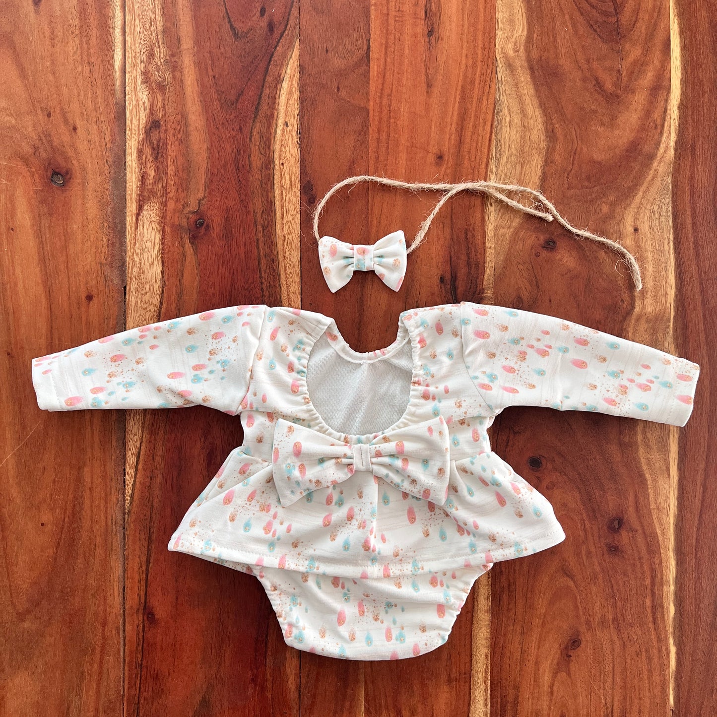 Martha Color Rain Neugeborenen-Fotografie-Requisiten-Outfit für Mädchen