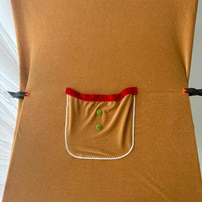 Gingerbread Man Backdrop with a pocket. Newborn photo props