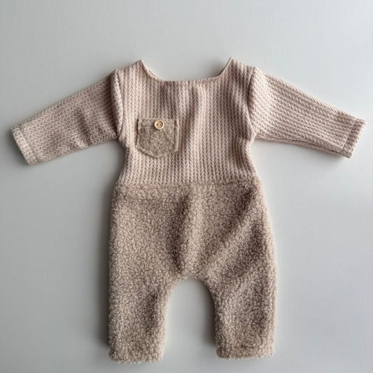 Milkshake Teddy Knit Romper – Newborn Photography Props