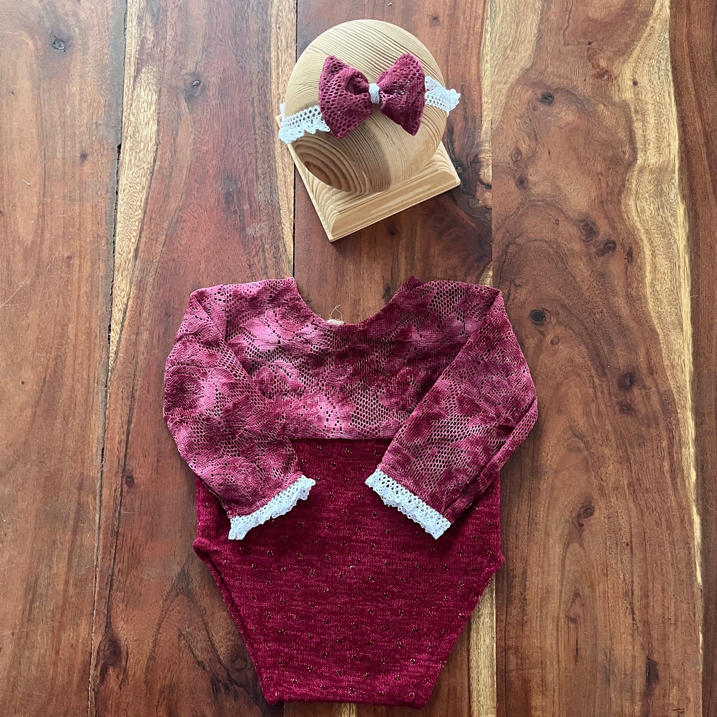 Anne wine Newborn Photography Prop Outfit For Girl