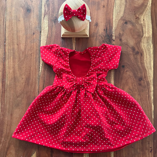 Red Dress Newborn Photography Prop Outfit For Girl