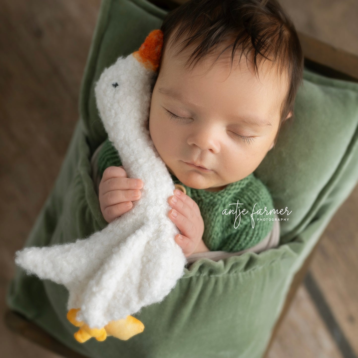 Mattress cover with pillowcase and pocket on the other side. Newborn photography props