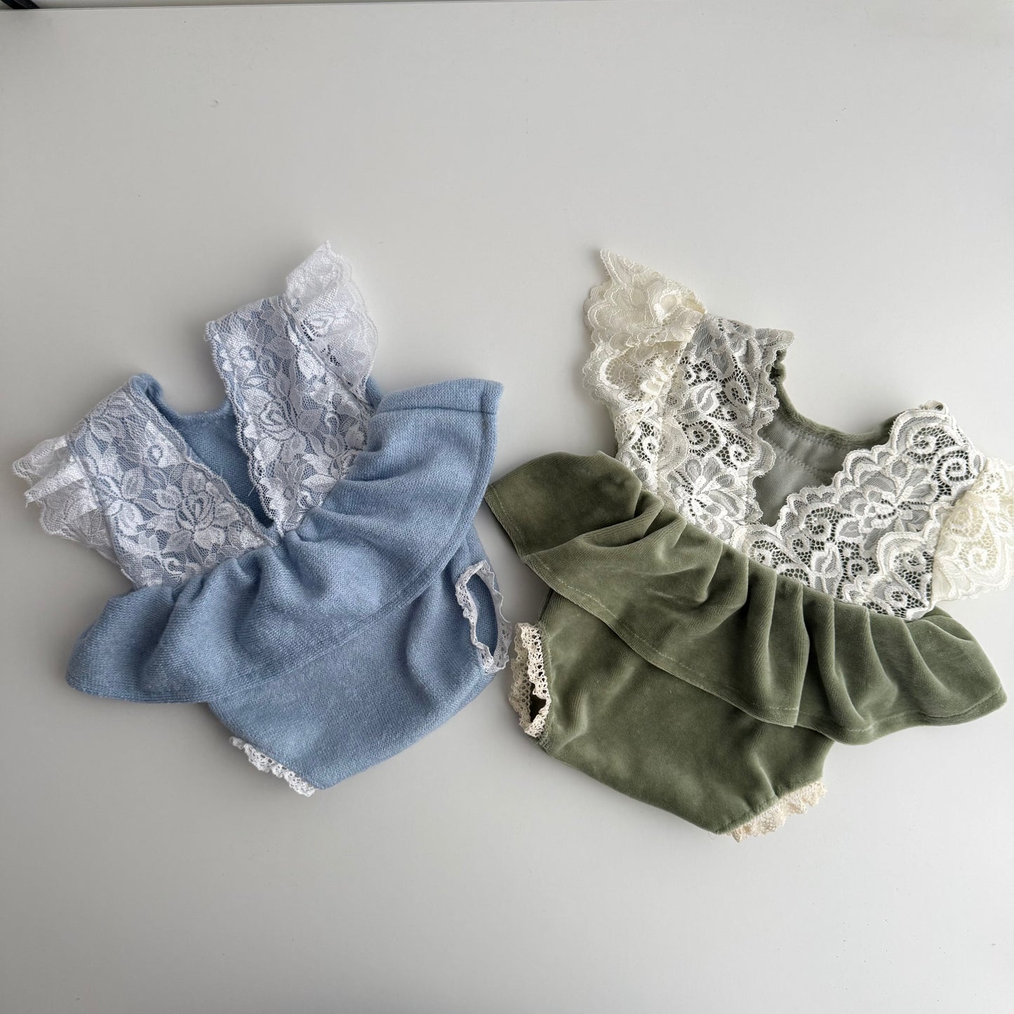 Blue or Olive Newborn  Dress Photography Props