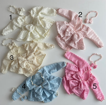 Martha boho lace cream Newborn  Photography Props