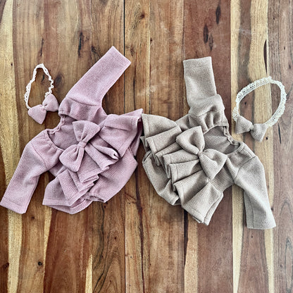 Martha boho beige or pink  Newborn  or sitter Photography Props 2