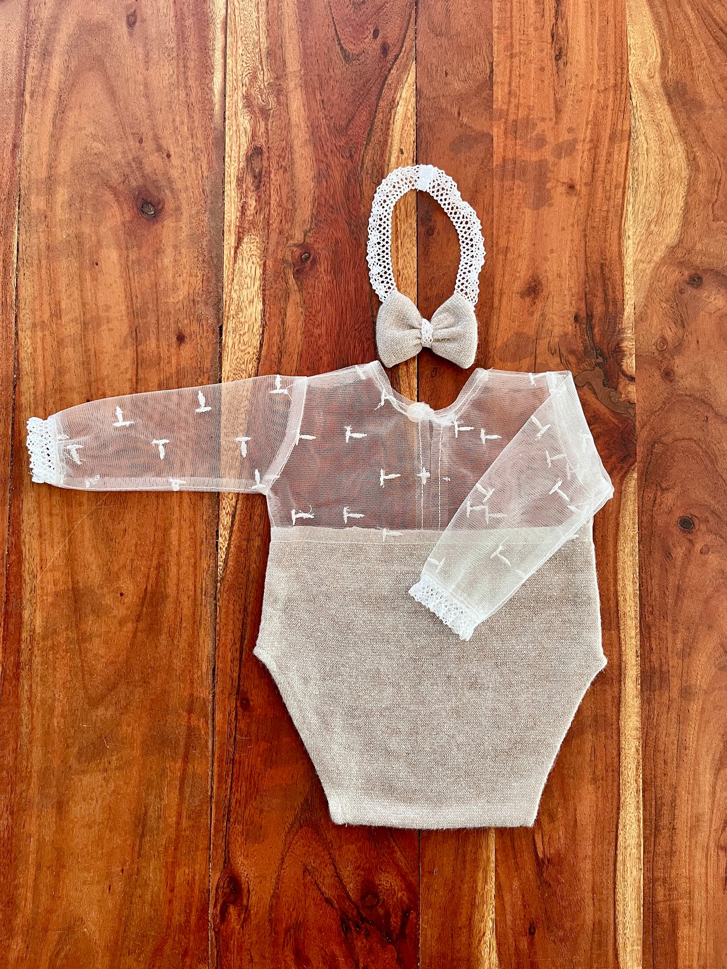 Anabelle silver  boho Newborn Photography Prop Outfit For Girl