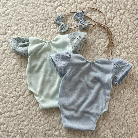 Judy mint and blue Newborn Photography Prop Outfit For Girl