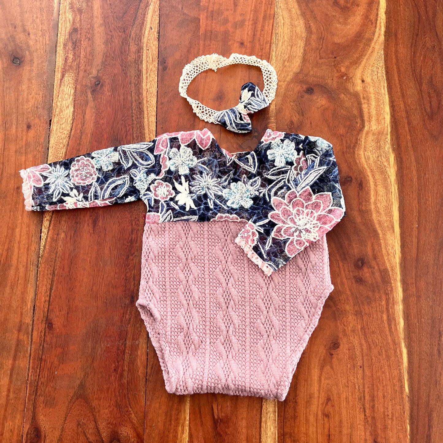 Anne pink  boho Newborn Photography Prop Outfit For Girl
