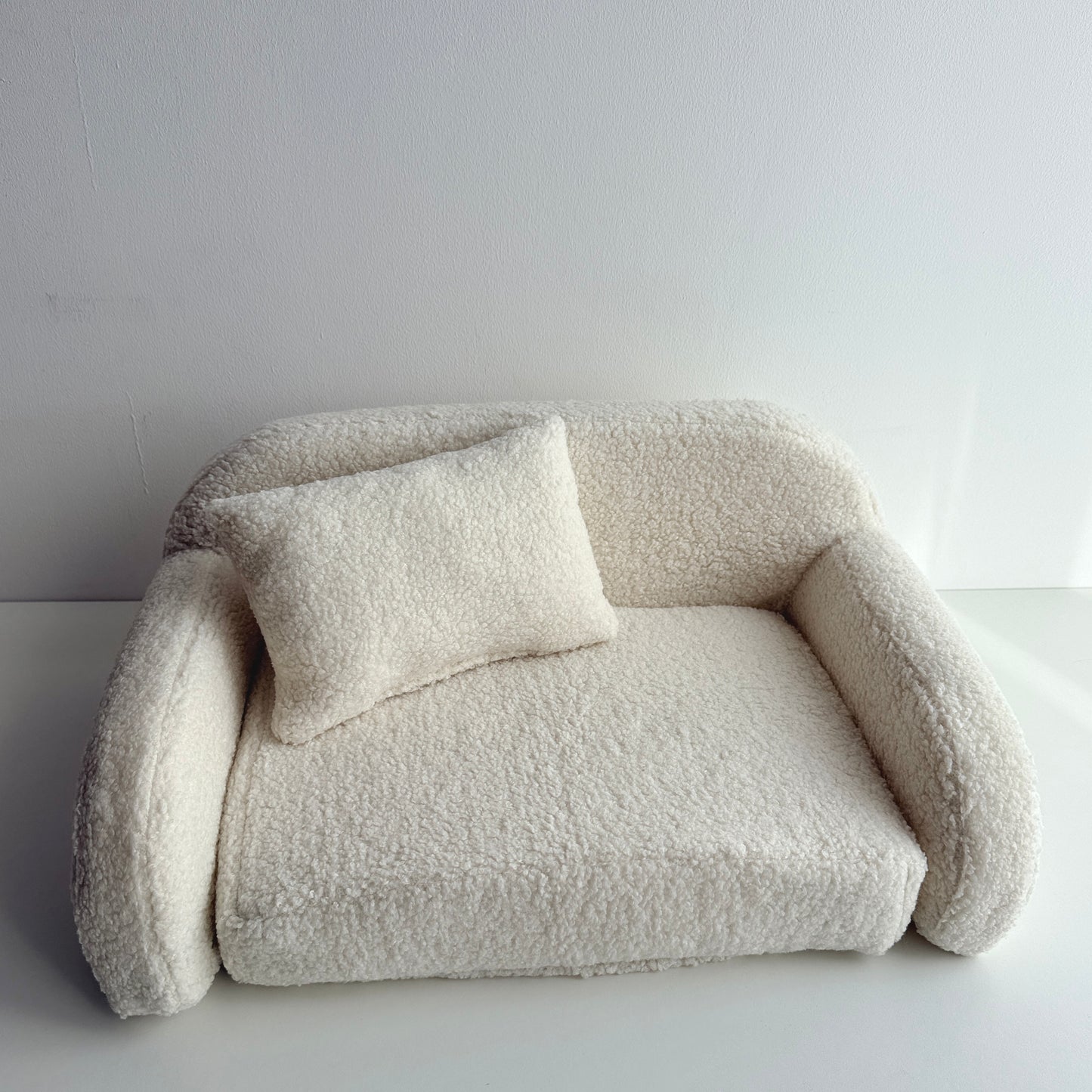 Cream Bouclé Newborn Photography Bed 3in1