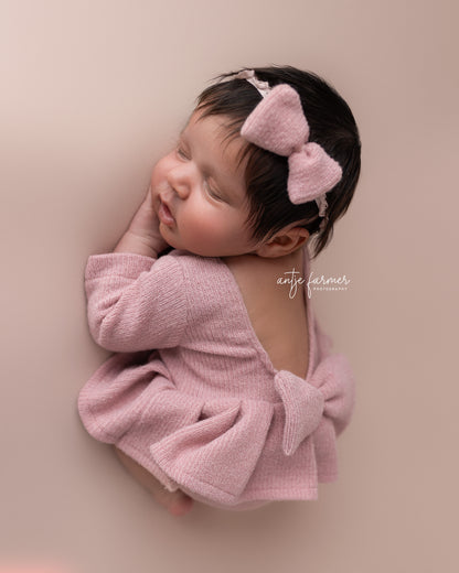 Martha boho beige or pink  Newborn  or sitter Photography Props 2