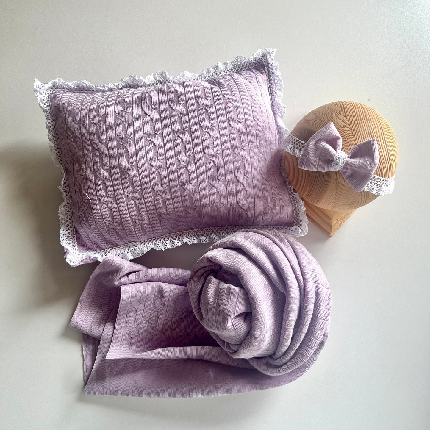 Newborn headband  pillow and wrap