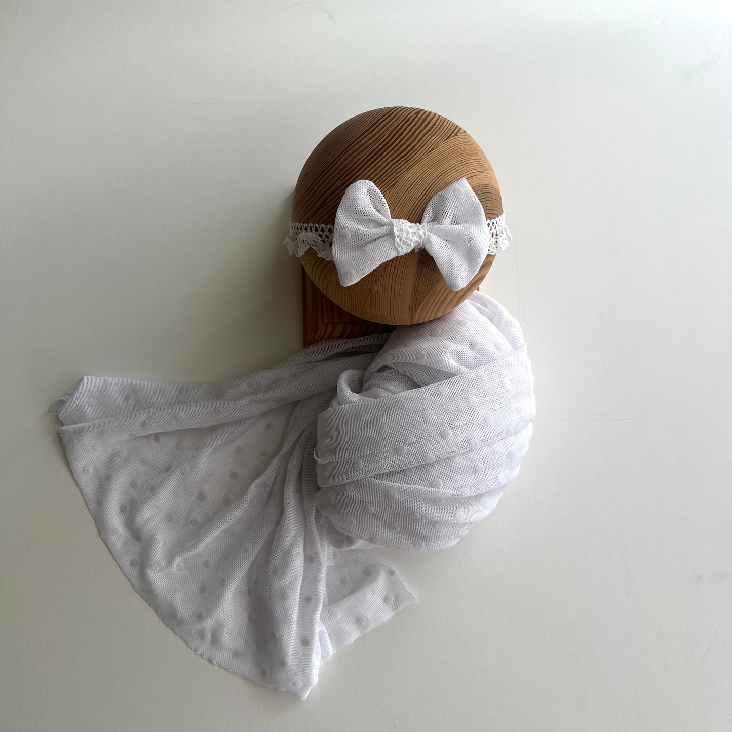 Newborn headband with wrap Newborn Photography Props white