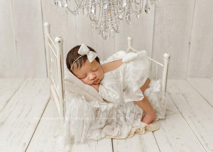 Martha boho cream Newborn Sitter Photography Props 2