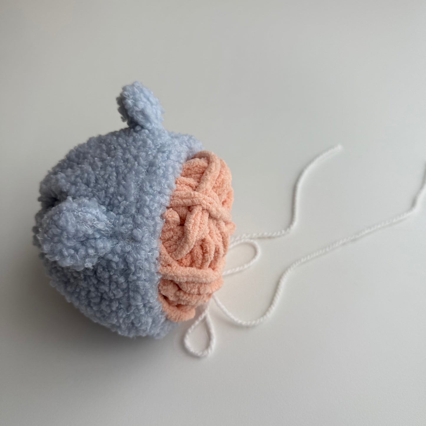 Bear blue Bonnet  Newborn Photography Props