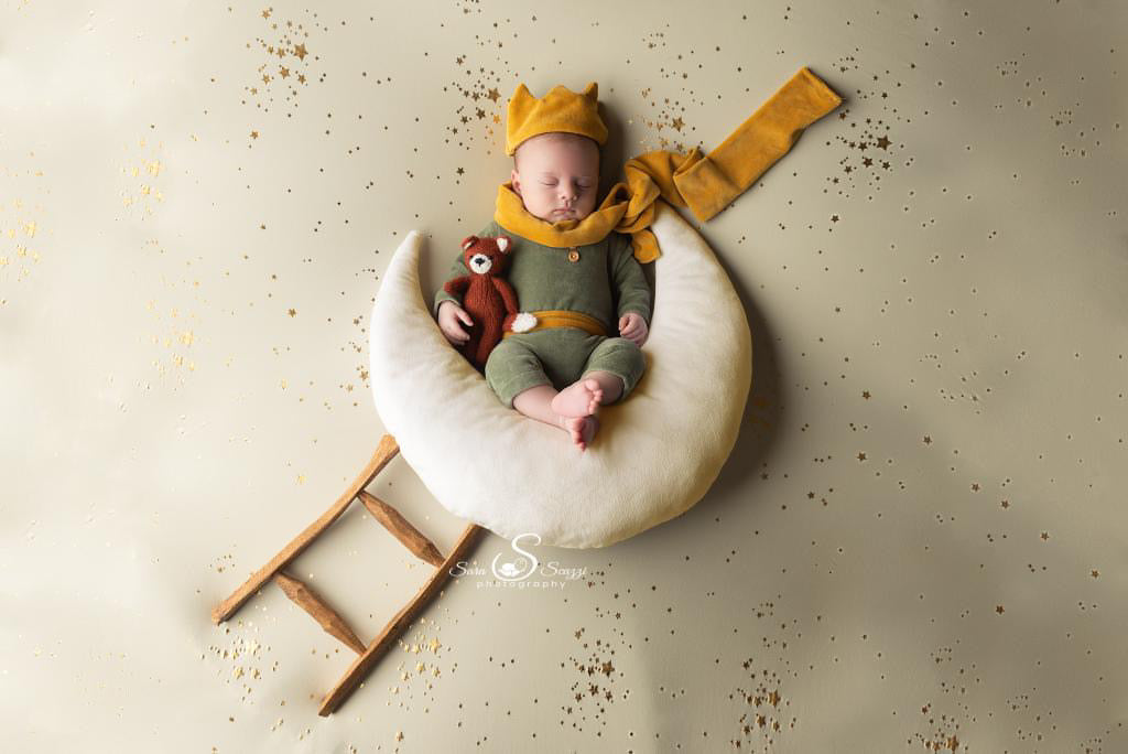 Neugeborenen-Fotografie-Requisiten für den Kleinen Prinzen
