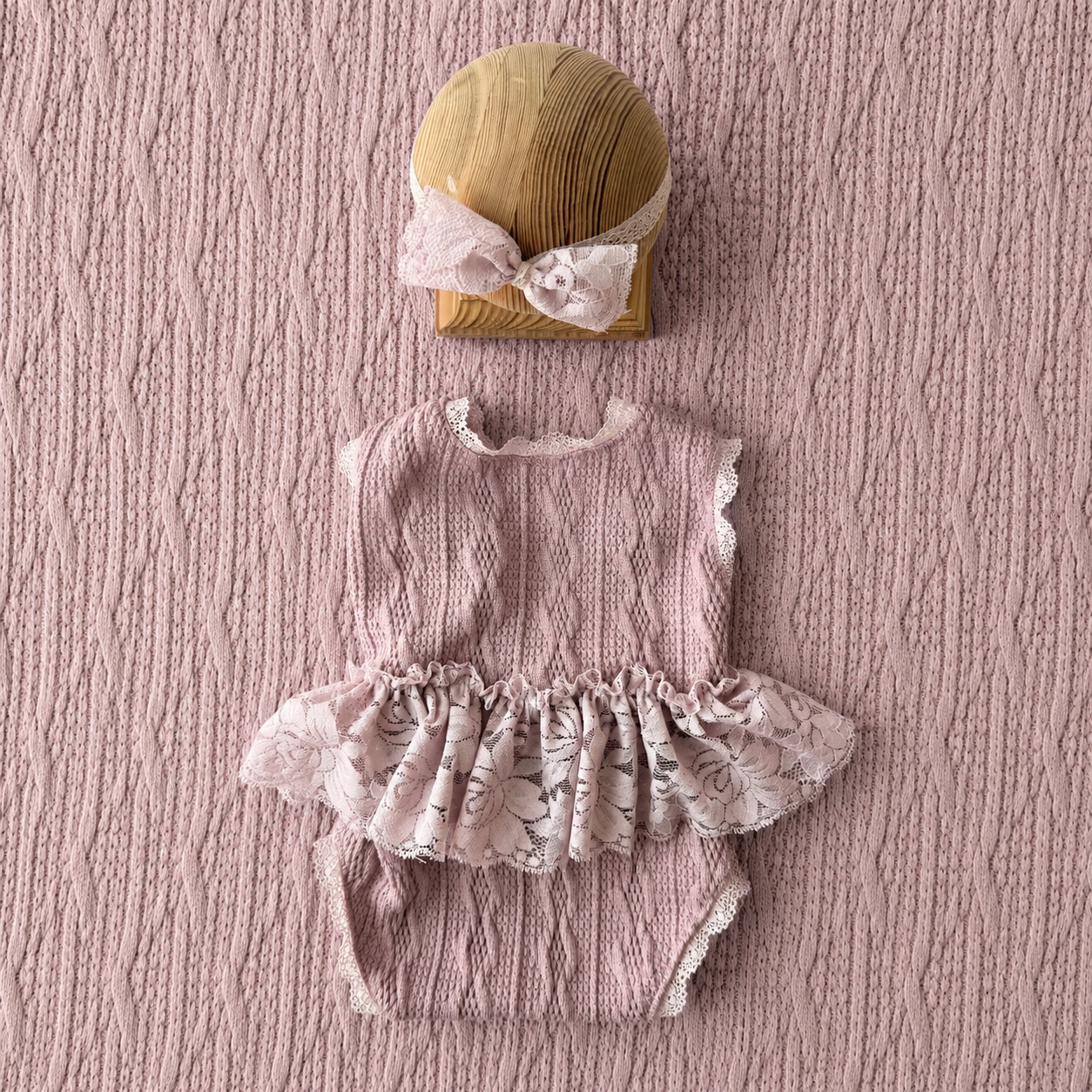 Aneta Braid Set Pink Newborn Photography Prop