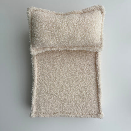 Mattress cover with pillowcase and pocket on the other side. Newborn photography props