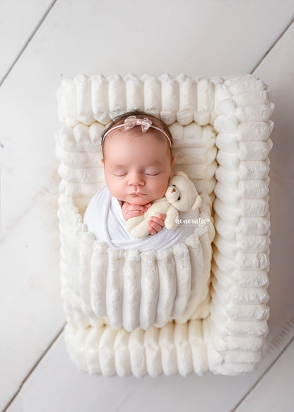 Cream Newborn Photography Bed – 3-in-1 Photo Prop