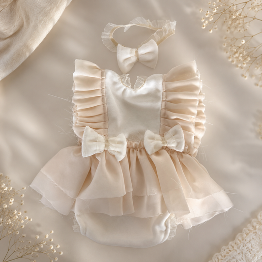 Maria milk white velvet Newborn Photography Props