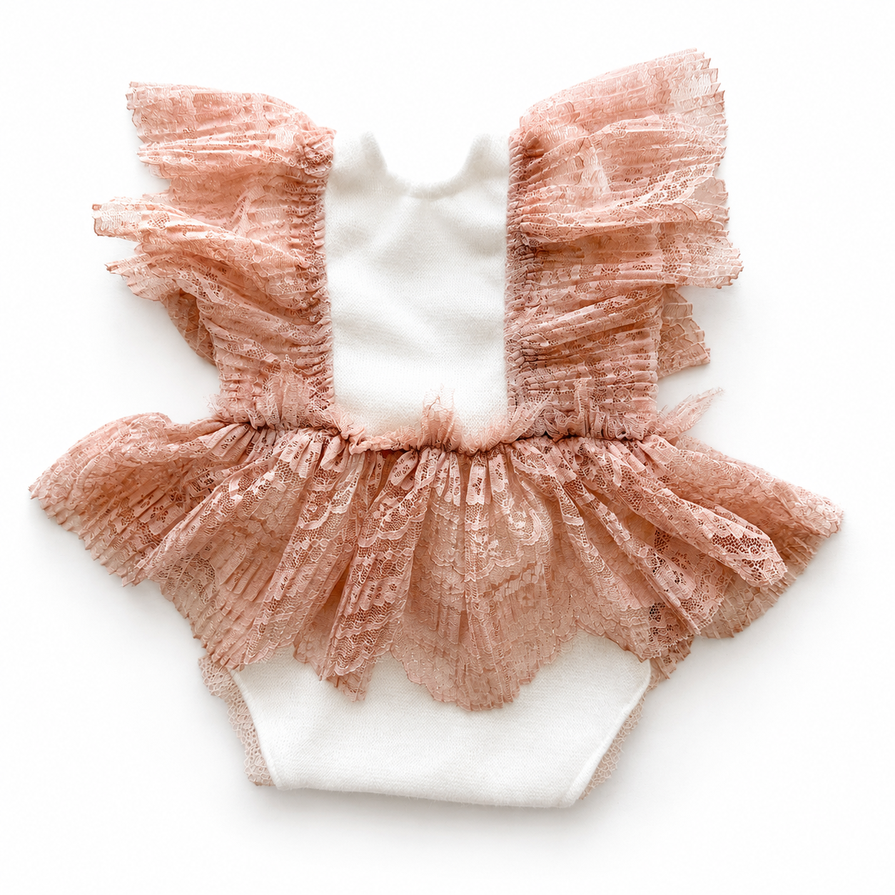 Amelia Lace Romper Set – Blush