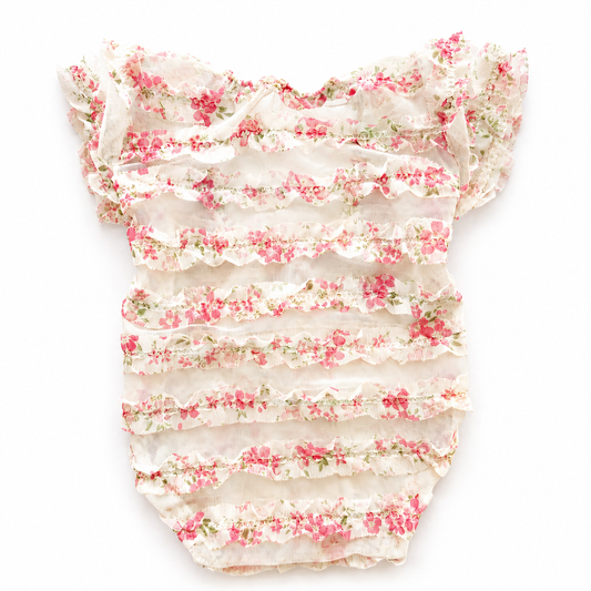 Rosalie Floral Lace Romper – Blossom