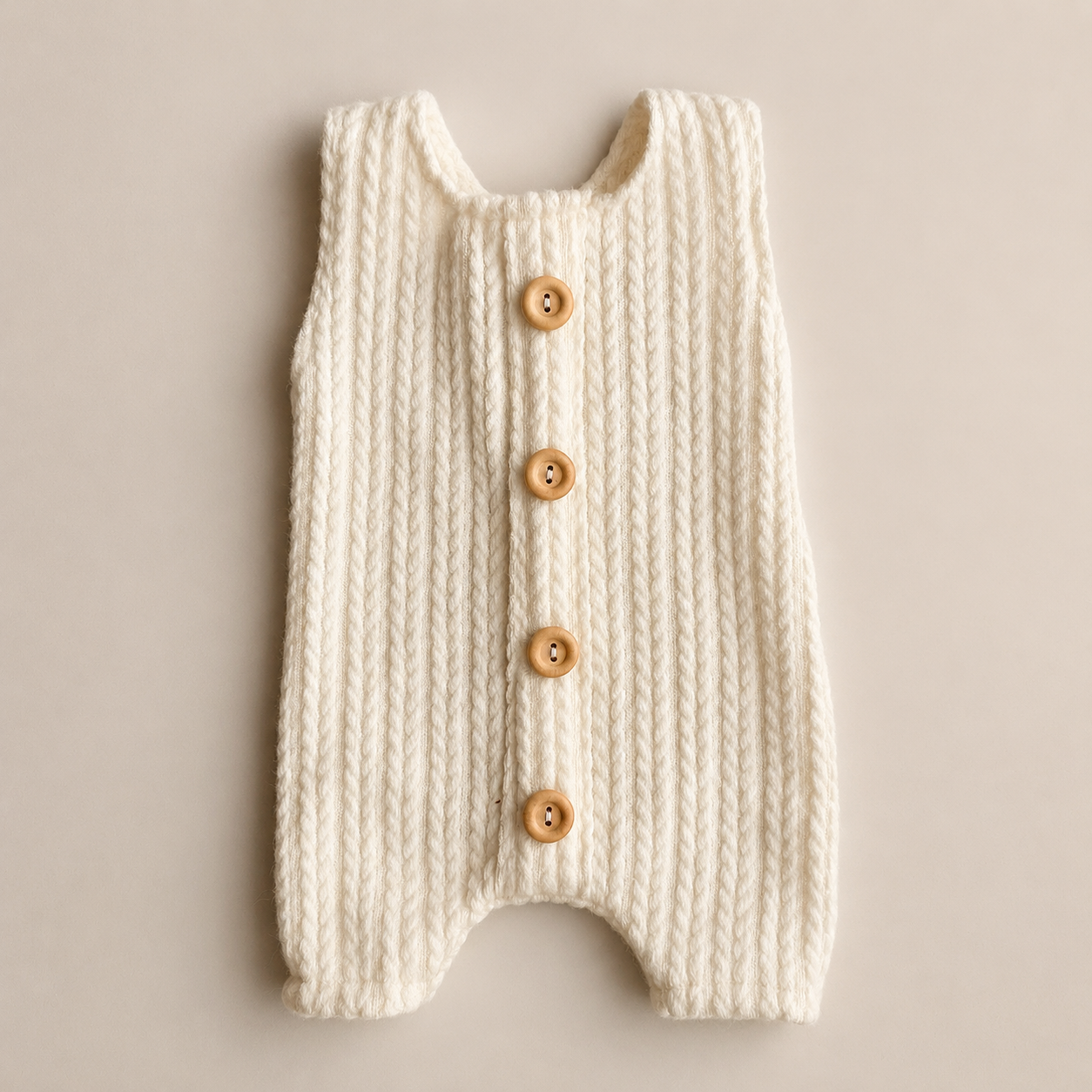 Milk Cable Knit Romper Set – Newborn Photography Props