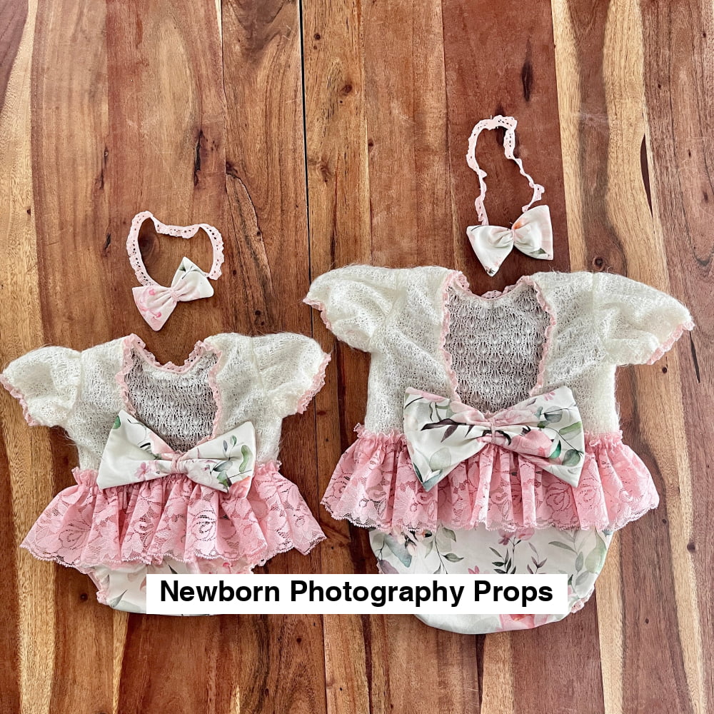 Amey cream & flower pink new Newborn sitter Photography Prop - Sitter